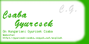 csaba gyurcsek business card